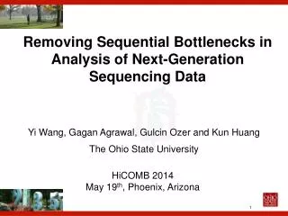 Removing Sequential Bottlenecks in Analysis of Next-Generation Sequencing Data