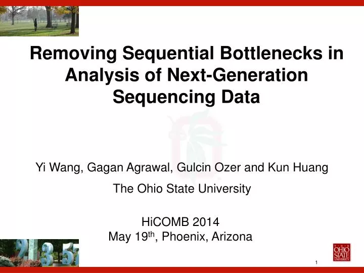 removing sequential bottlenecks in analysis of next generation sequencing data