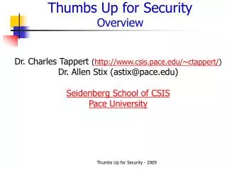 Thumbs Up for Security Overview