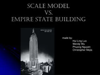 Scale model vs. Empire State Building