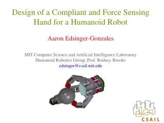 Hand Design for a Humanoid Robot