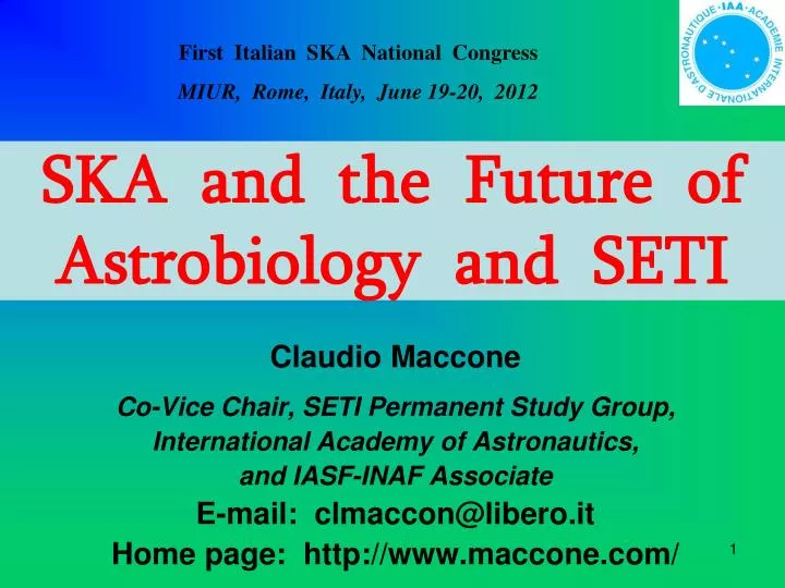 ska and the future of astrobiology and seti