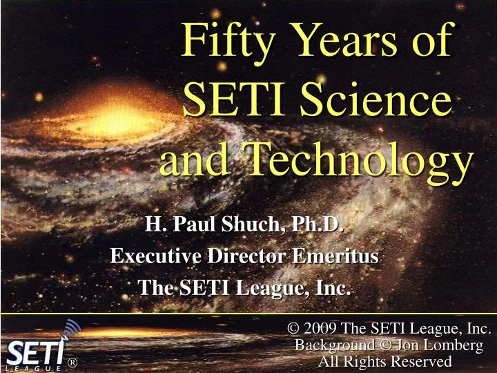 fifty years of seti science and technology