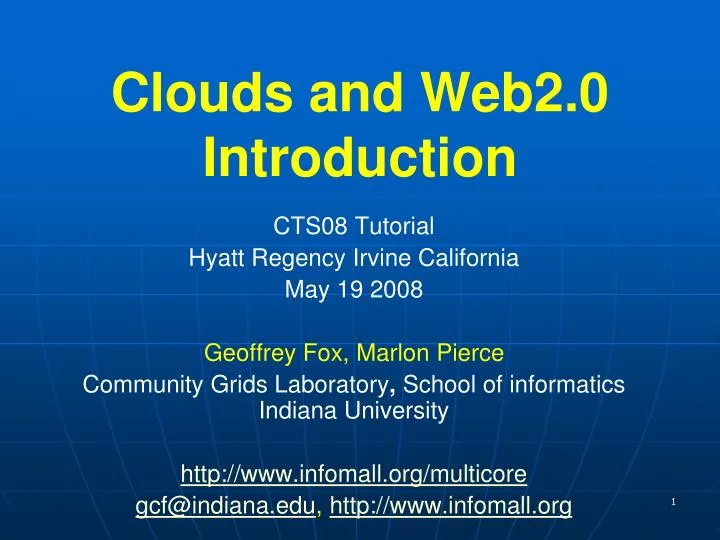 clouds and web2 0 introduction