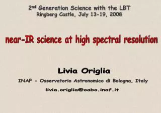 near-IR science at high spectral resolution