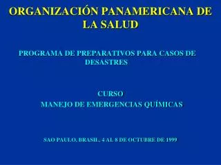 organizaci n panamericana de la salud