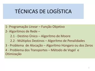 t cnicas de log stica
