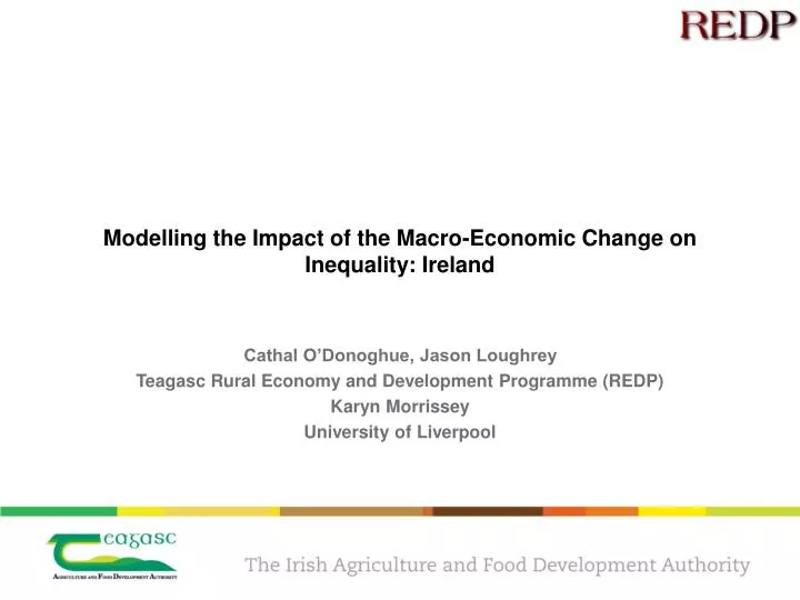 modelling the impact of the macro economic change on inequality ireland