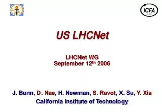 US LHCNet LHCNet WG September 12 th 2006