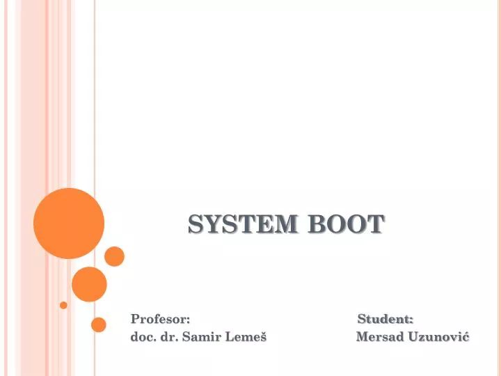 system boot