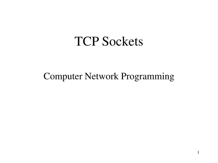 tcp sockets