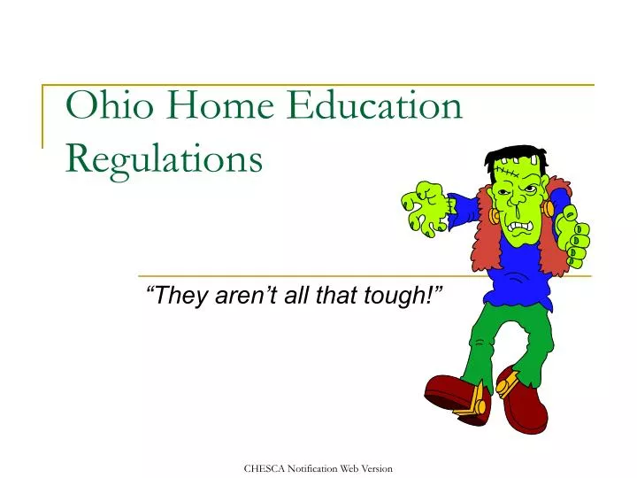 ohio home education regulations