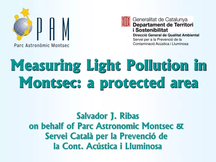 measuring light pollution in montsec a protected area