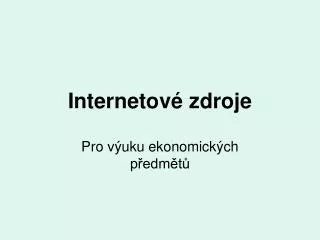 internetov zdroje