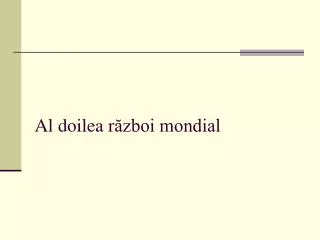 al doilea r zboi mondial