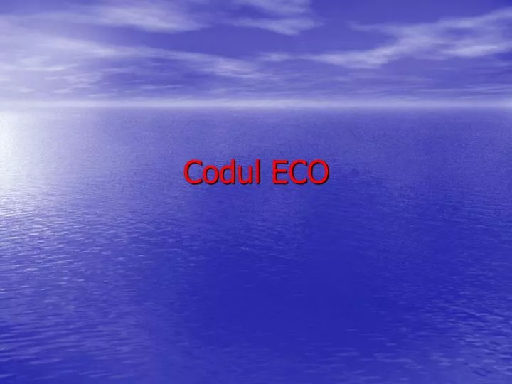 codul eco