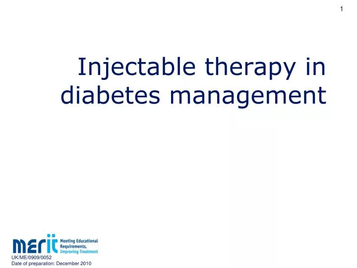 injectable therapy in diabetes management