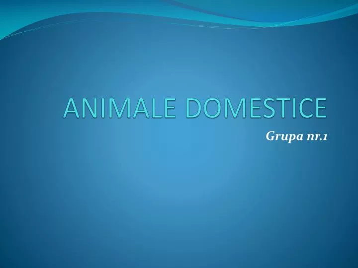 animale domestice