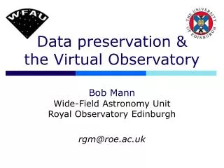 Data preservation &amp; the Virtual Observatory
