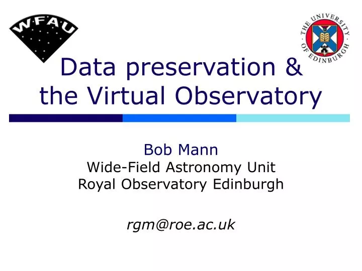 data preservation the virtual observatory