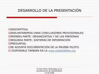 desarrollo de la presentaci n