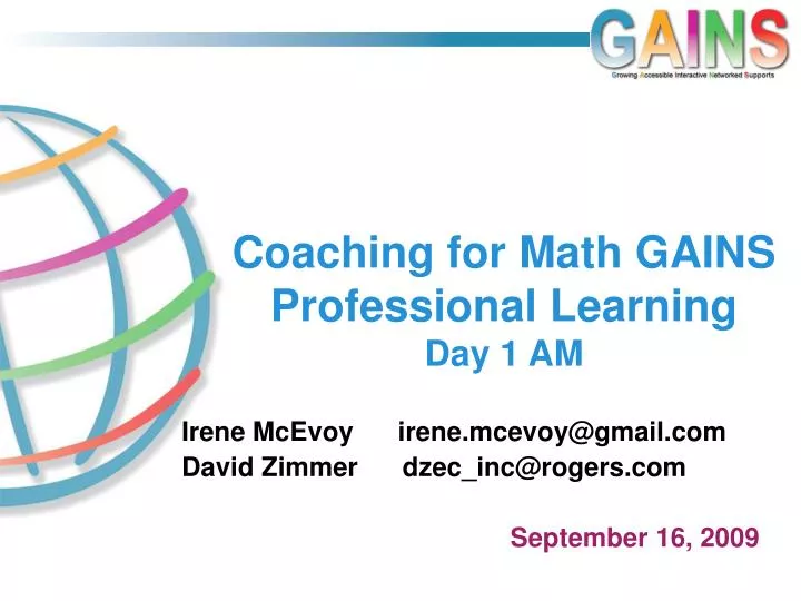 coaching for math gains professional learning day 1 am