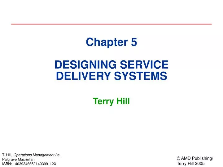chapter 5 designing service delivery systems