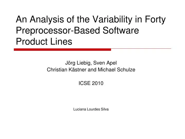 an analysis of the variability in forty preprocessor based software product lines