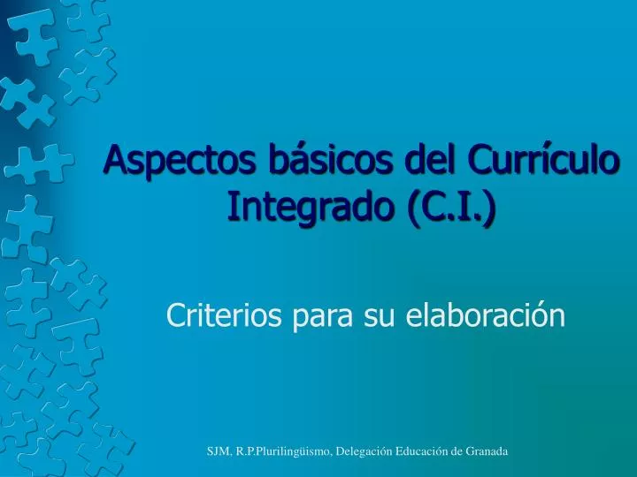 aspectos b sicos del curr culo integrado c i