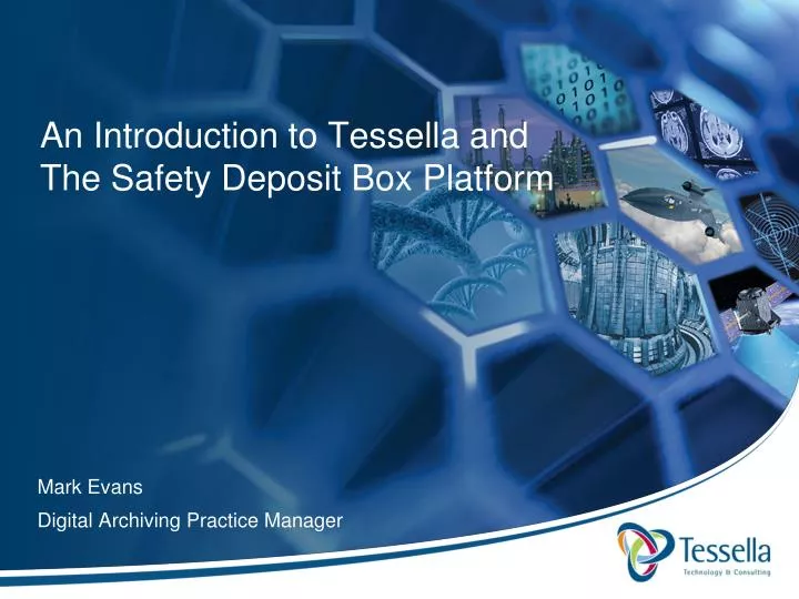 an introduction to tessella and the safety deposit box platform