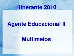 itinerante 2010