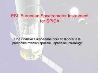 ESI: European Spectrometer Instrument for SPICA