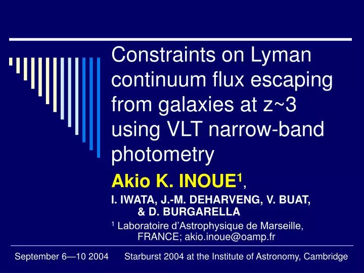 constraints on lyman continuum flux escaping from galaxies at z 3 using vlt narrow band photometry