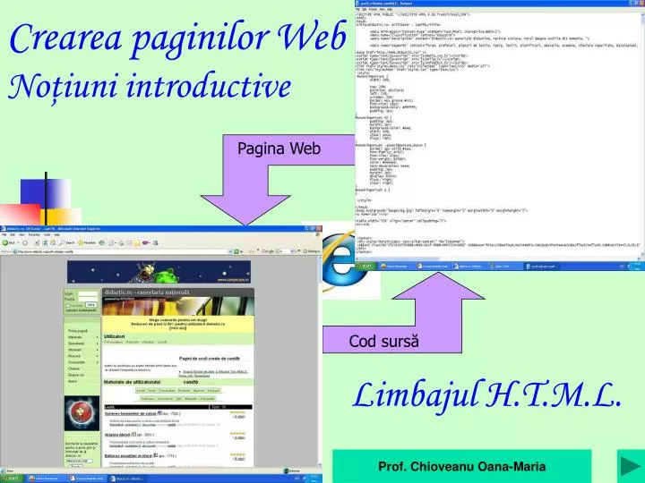 creare a paginilor web no iuni introductive