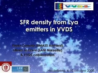 SFR density from Lya emitters in VVDS