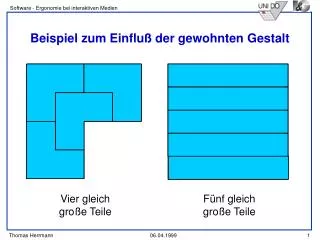 beispiel zum einflu der gewohnten gestalt