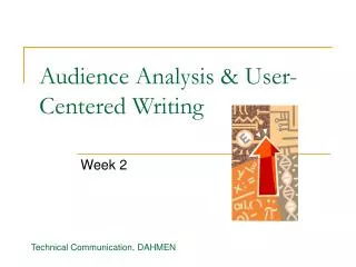 Audience Analysis &amp; User-Centered Writing