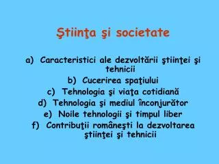 tiin a i societate