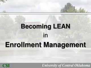 Becoming LEAN in Enrollment Management