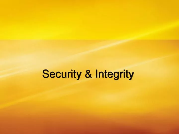 security integrity