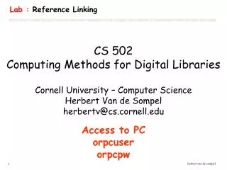 Lab : Reference Linking