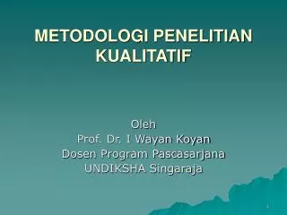 PPT - PENELITIAN KUALITATIF PowerPoint Presentation, Free Download - ID ...