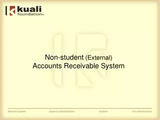 Non-student (External) Accounts Receivable System
