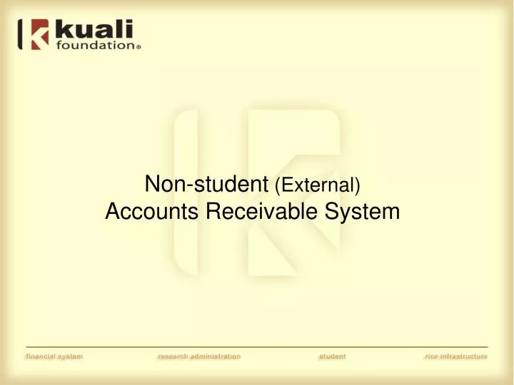 non student external accounts receivable system