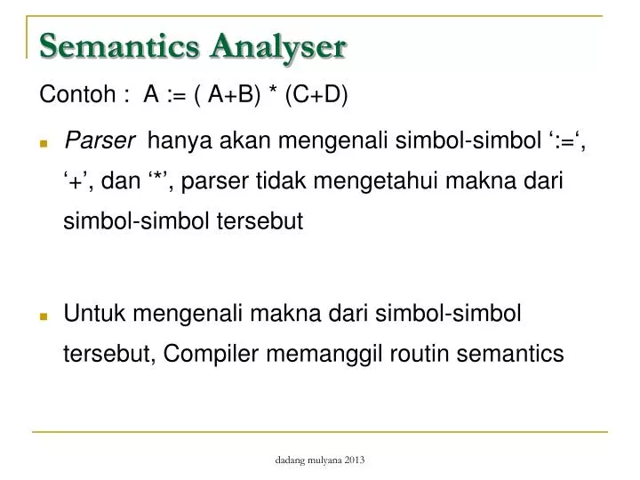 semantics analyser