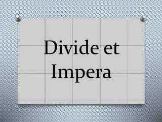 divide et impera