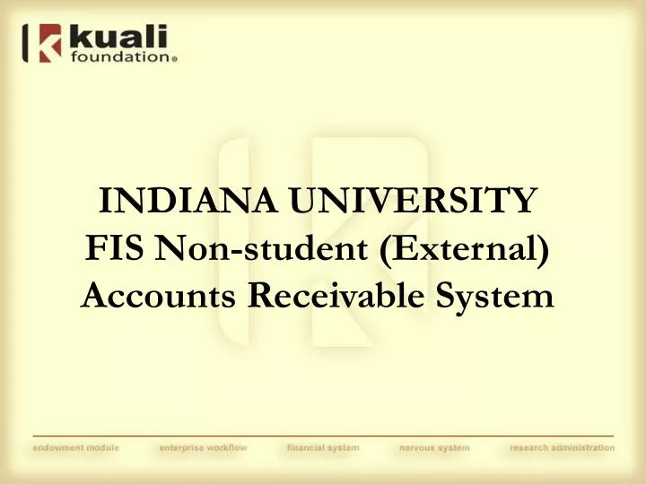 indiana university fis non student external accounts receivable system