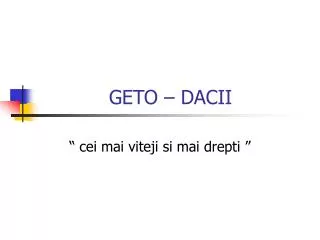 geto dacii
