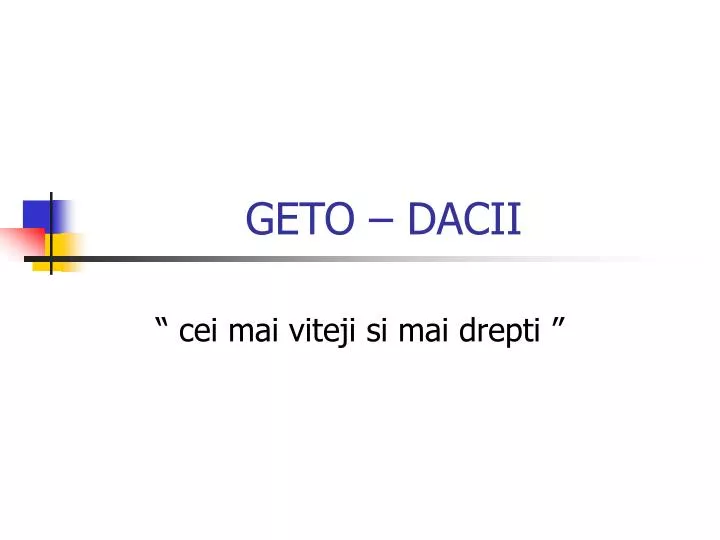 geto dacii