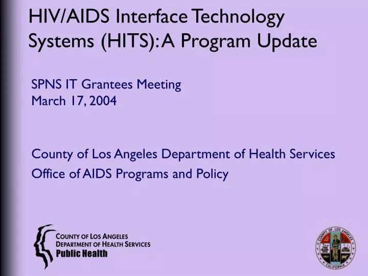hiv aids interface technology systems hits a program update